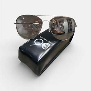 Foster Grant Metallic Aviator Sunglasses